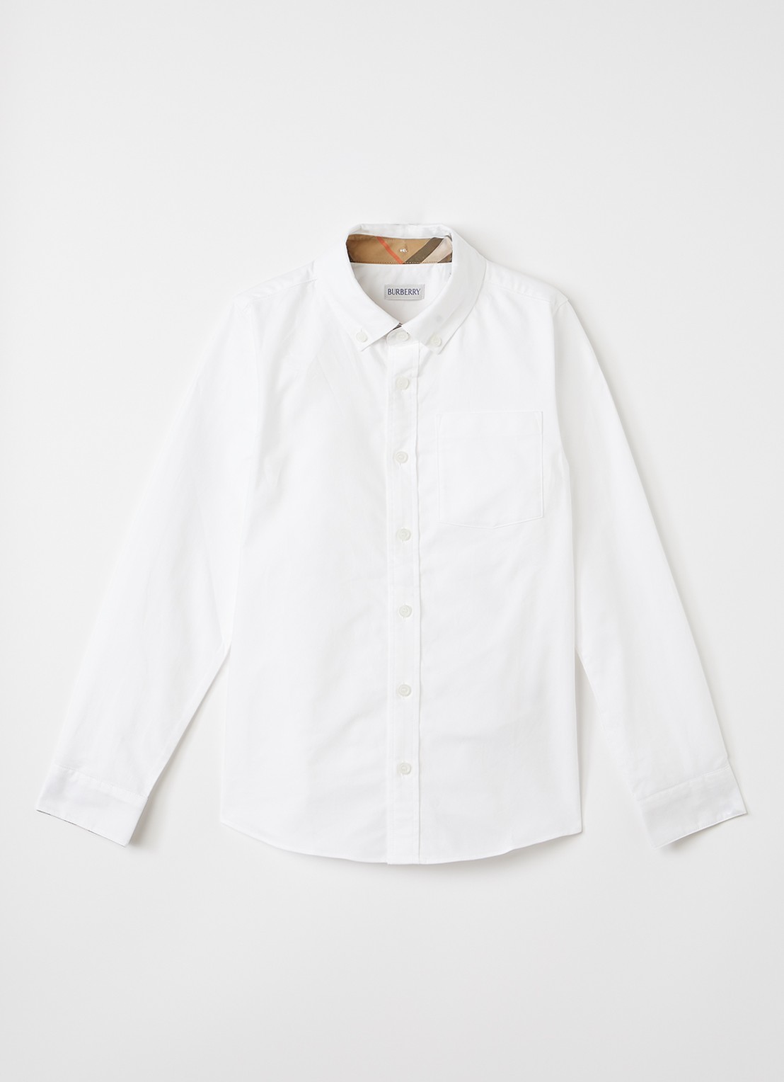 Burberry Owen overhemd met borstzak - voorkant wit