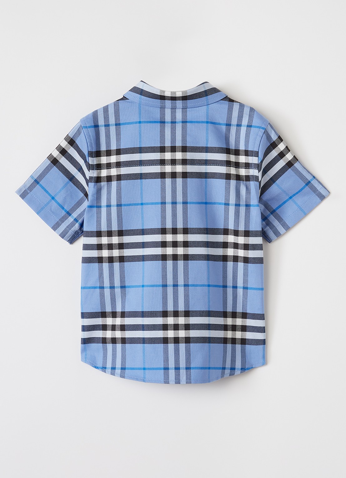 Burberry Owen overhemd met ruitdessin - voorkant 2 blauwgrijs