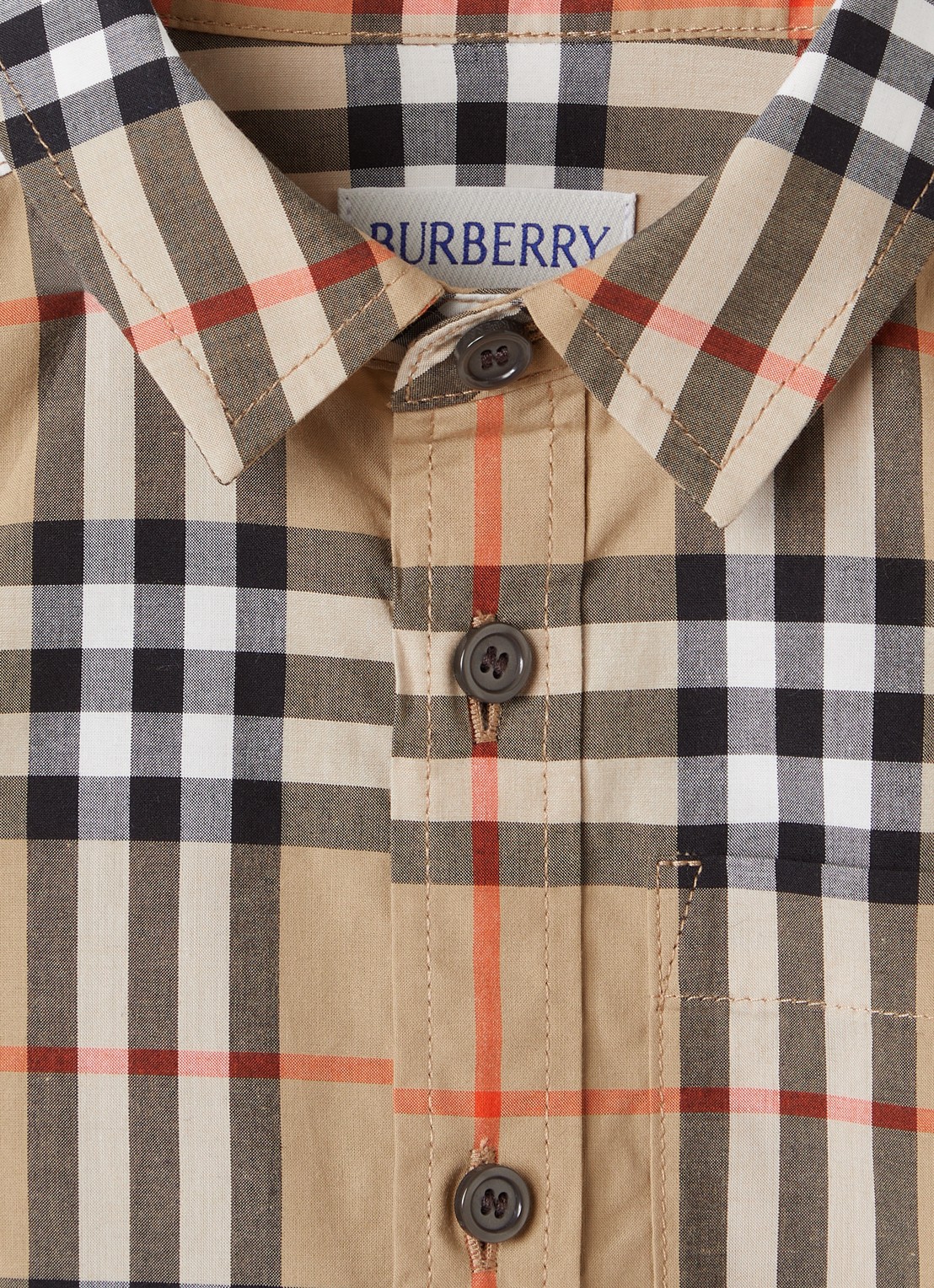 Burberry Owen overhemd met ruitdessin - detail 3 beige