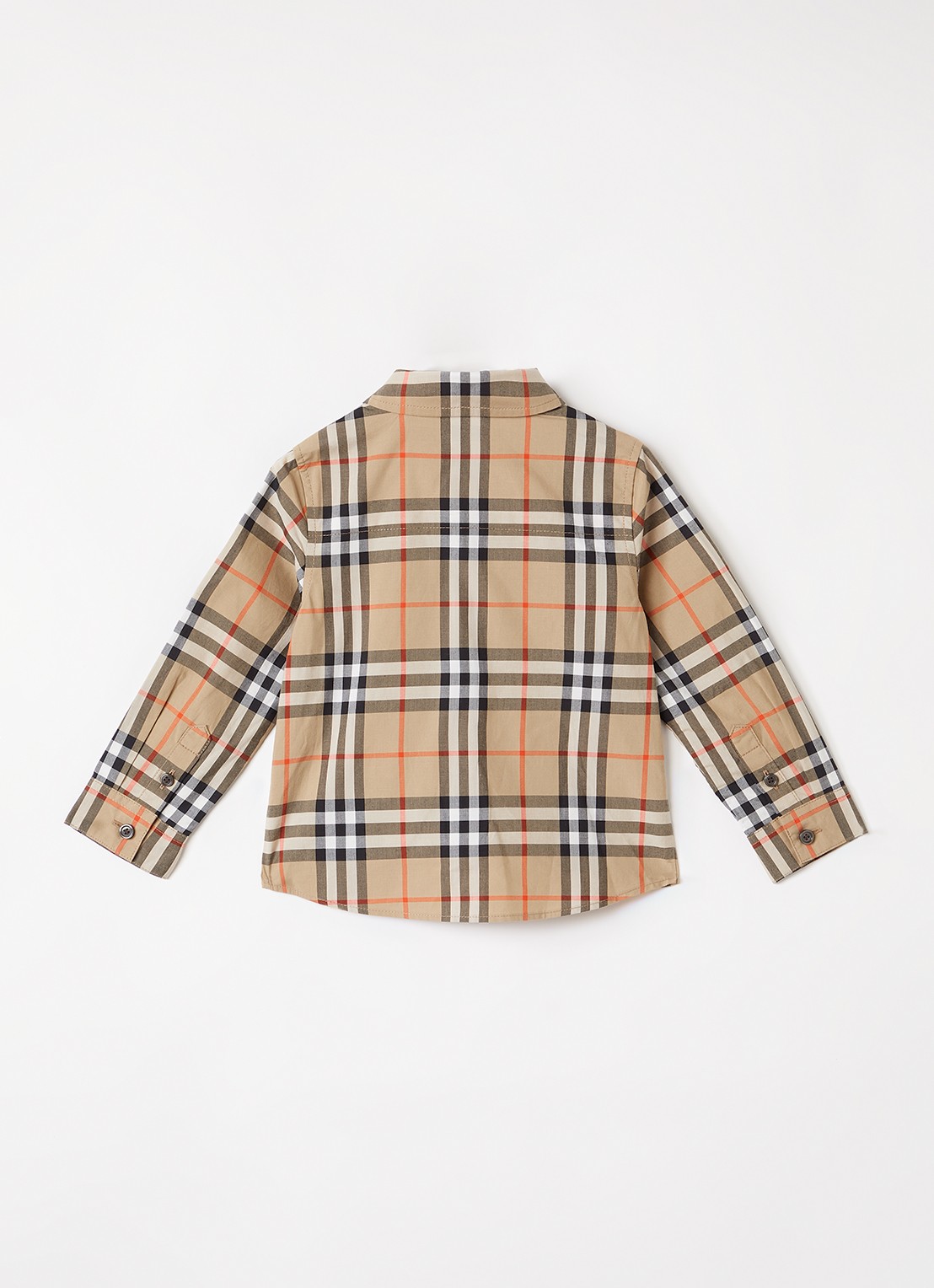 Burberry Owen overhemd met ruitdessin - voorkant 2 beige