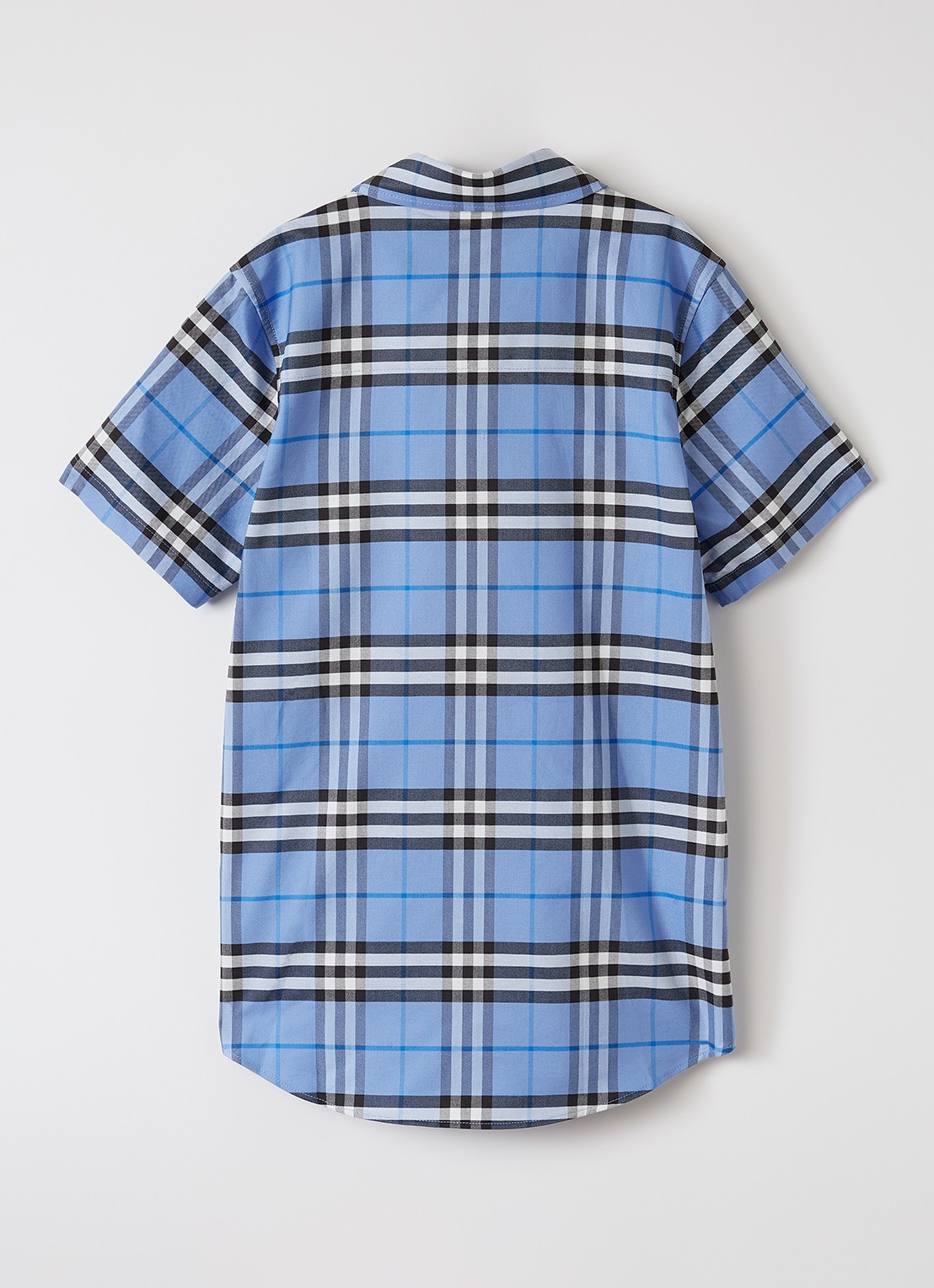 Burberry Owen overhemd met ruitdessin - voorkant 3 blauwgrijs
