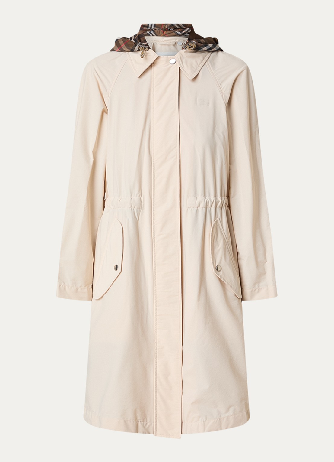 Burberry Parka met klepzakken - voorkant 4 gebroken wit