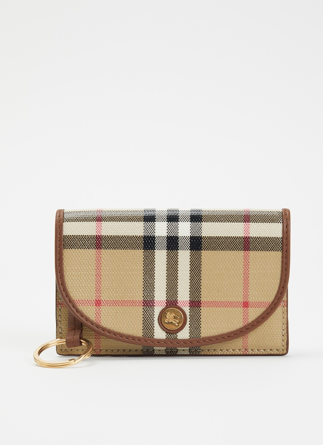 Burberry Pasjeshouder met ruitdessin - voorkant bruin