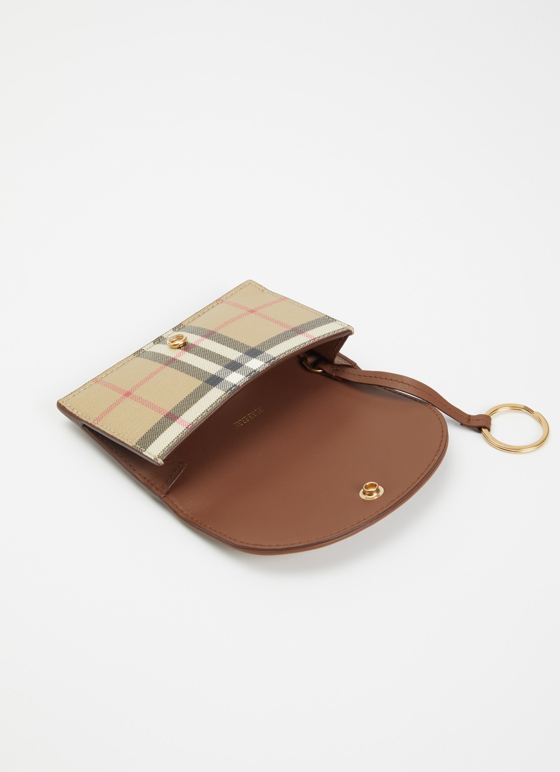 Burberry Pasjeshouder met ruitdessin - voorkant 2 bruin