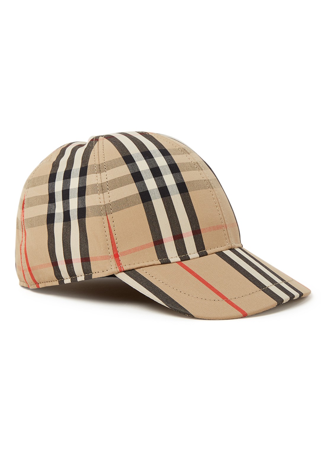 Burberry Pet met ruitdessin - voorkant donkerbeige