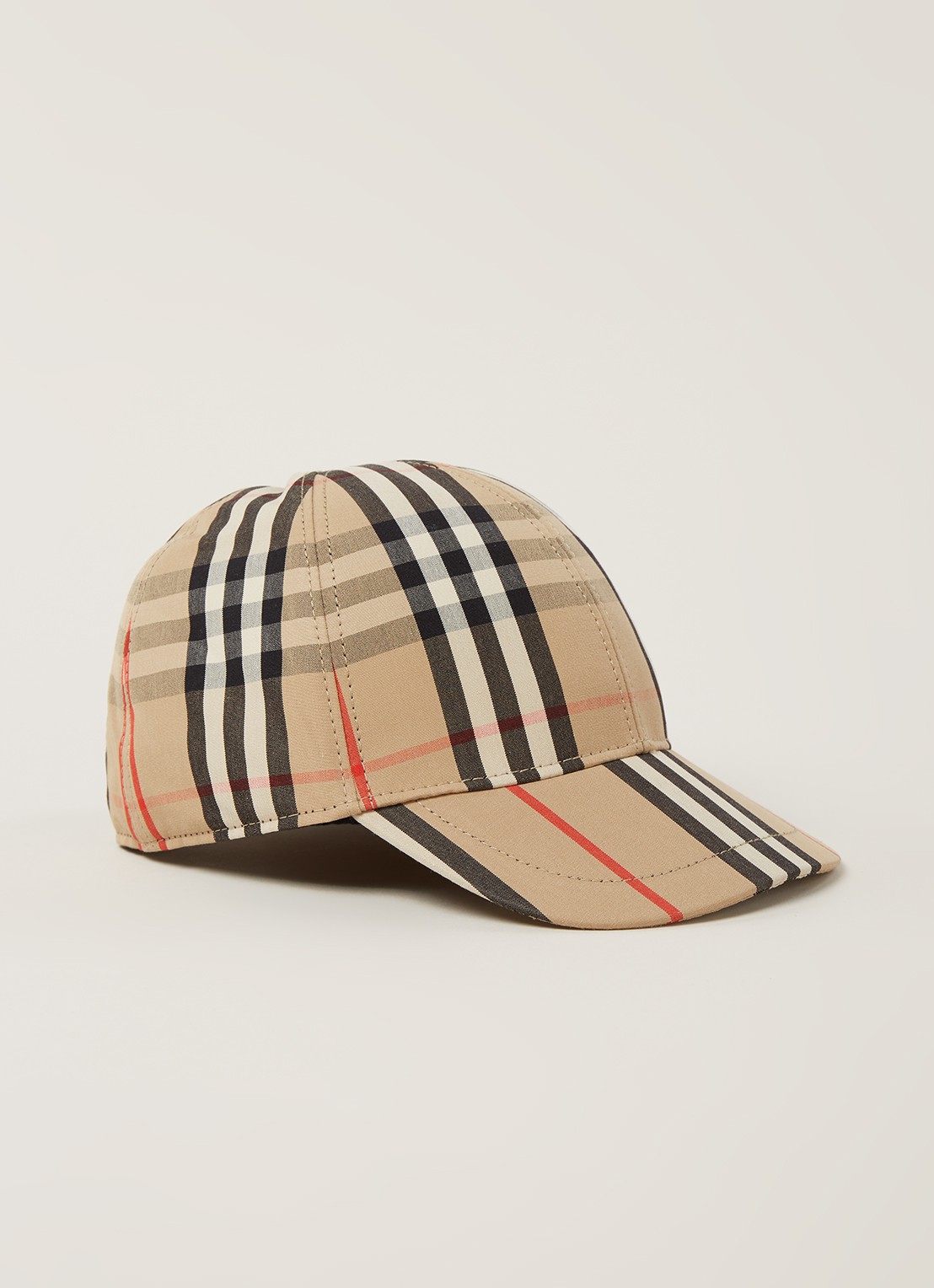 Burberry Pet met ruitdessin - voorkant 2 donkerbeige