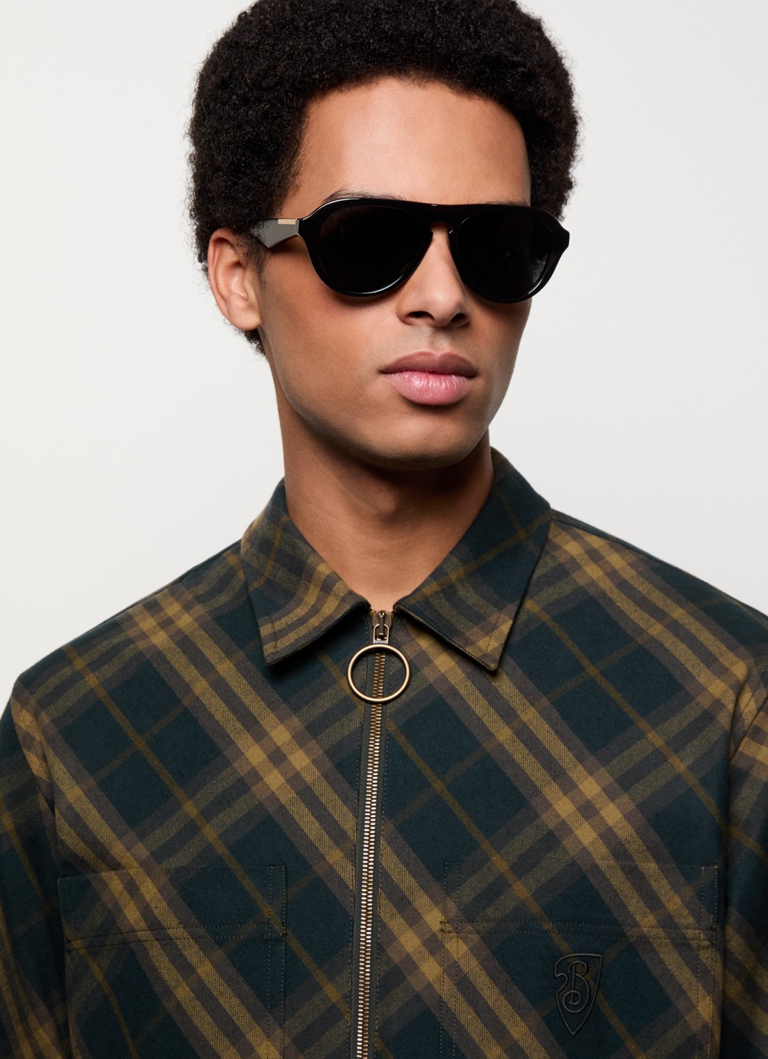 Burberry Piloten zonnebril BE4437U - voorkant 5 zwart