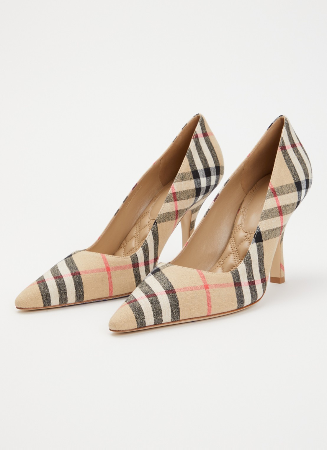 Burberry Pump met ruitdessin - detail 4 zand