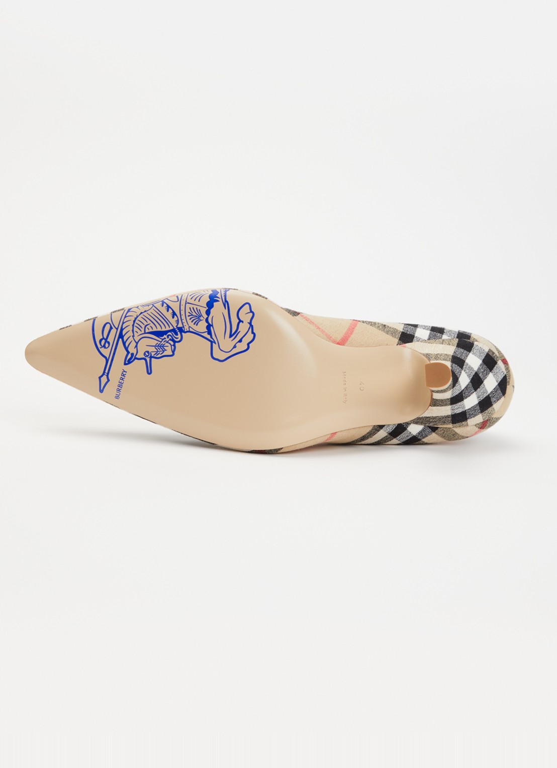 Burberry Pump met ruitdessin - detail 6 zand