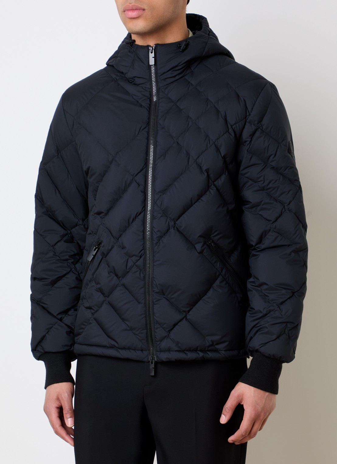 Burberry Quilted jack met donsvulling - detail 4 zwart
