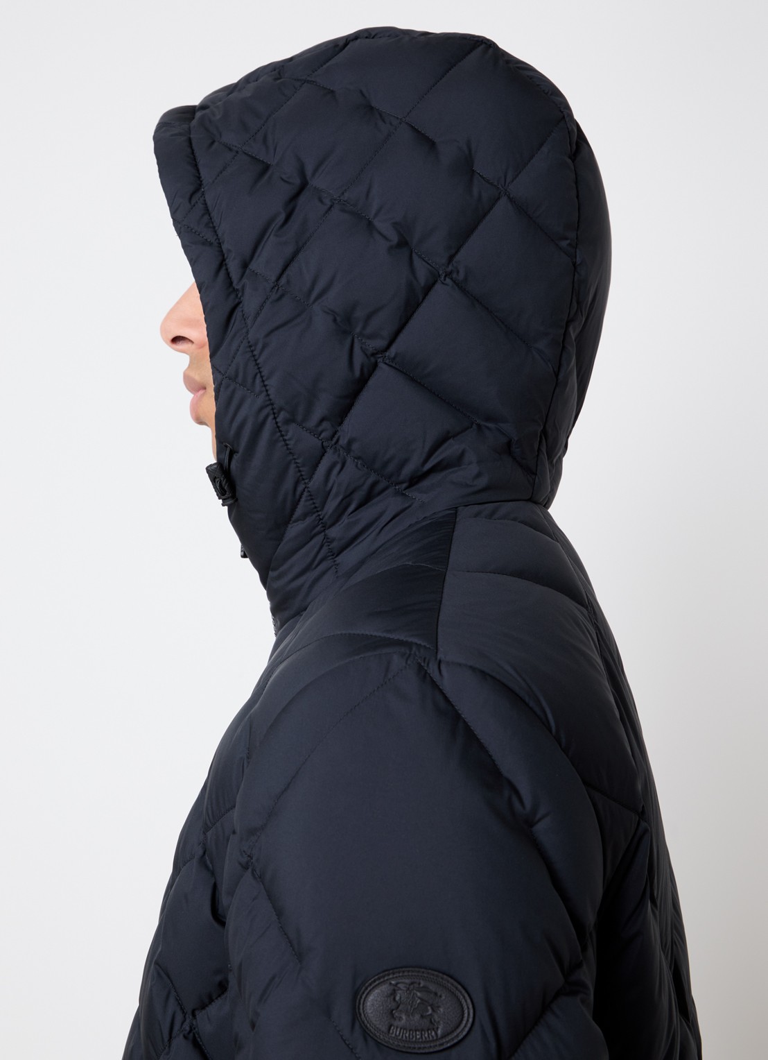 Burberry Quilted jack met donsvulling - detail 6 zwart