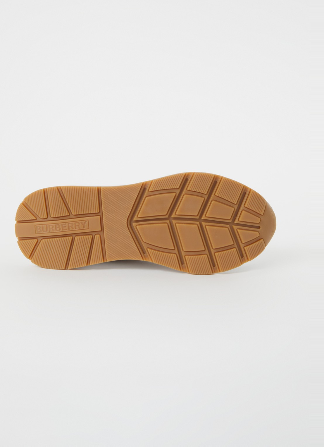 Burberry Ramsey sneaker met kalfsleren details - detail 7 donkerbeige