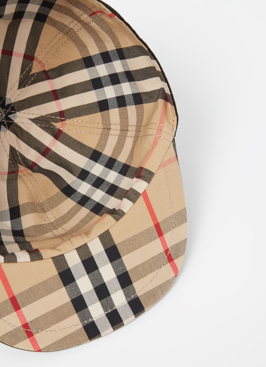 Burberry Reversible pet met ruitdessin   - voorkant 2 zwart