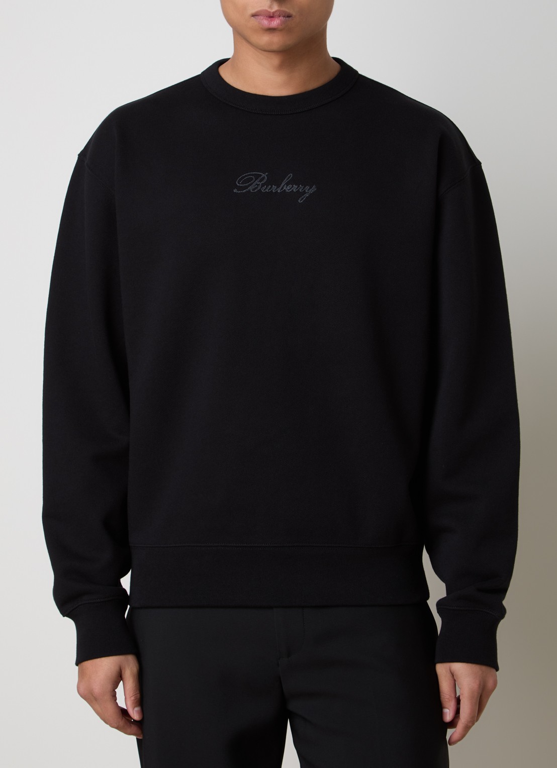 Burberry Rowan sweater met logo- en backprint - achterkant zwart