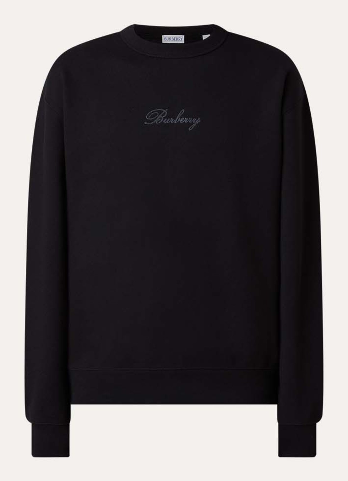 Burberry Rowan sweater met logo- en backprint - voorkant 4 zwart