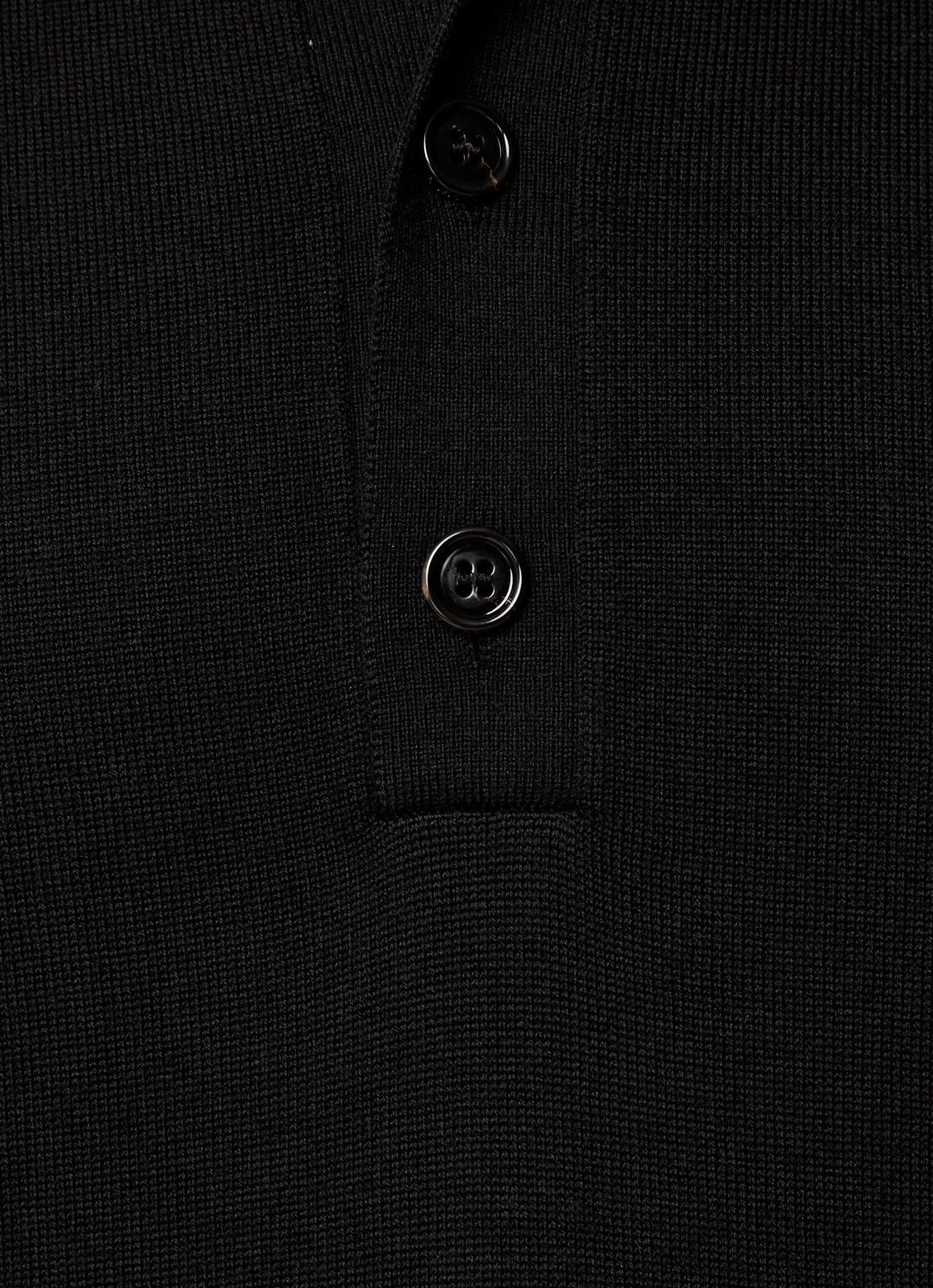 Burberry Rowanson regular fit fijgebreide polo in zijdeblend - detail 5 zwart