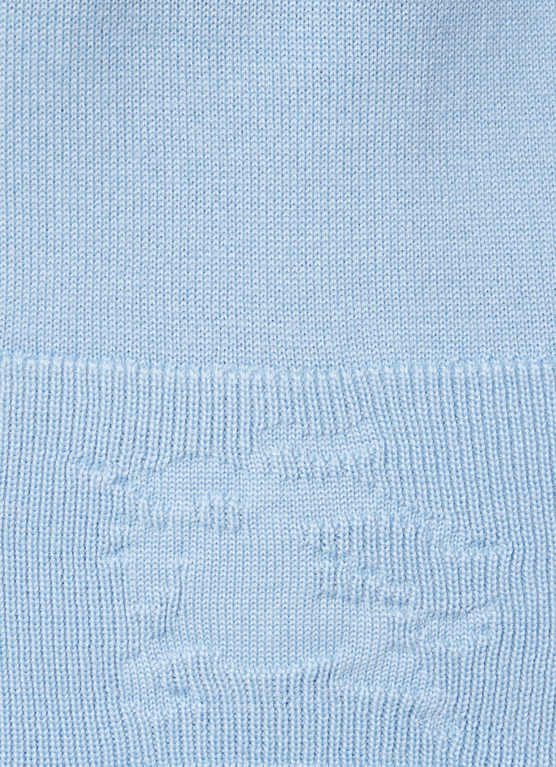 Burberry Rowanson regular fit fijgebreide polo in zijdeblend - detail 2 lichtblauw