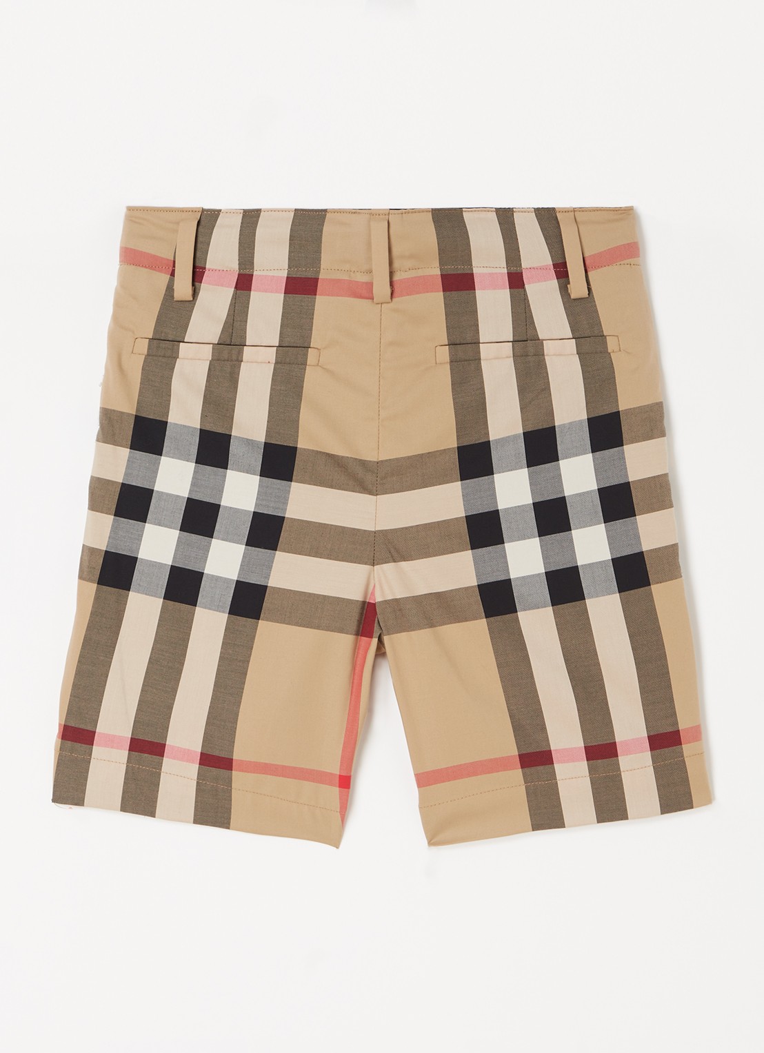 Burberry Royston korte chino met logoprint - voorkant 3 beige