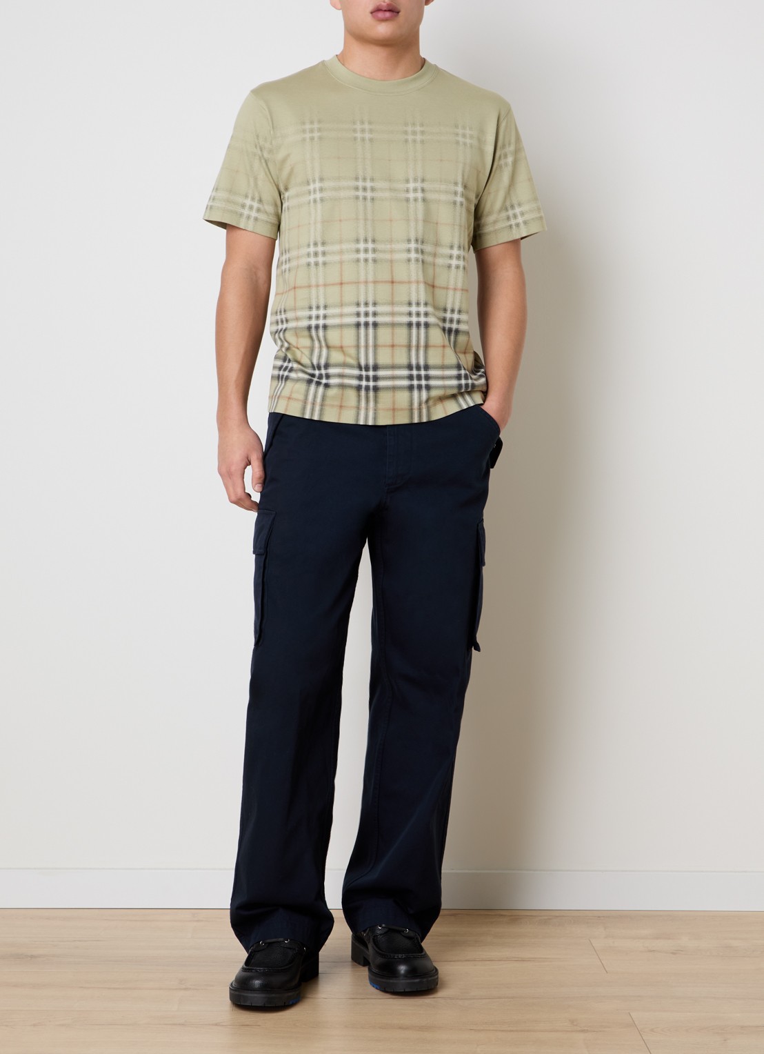Burberry Ryan T-shirt met print - voorkant 5 lichtgroen