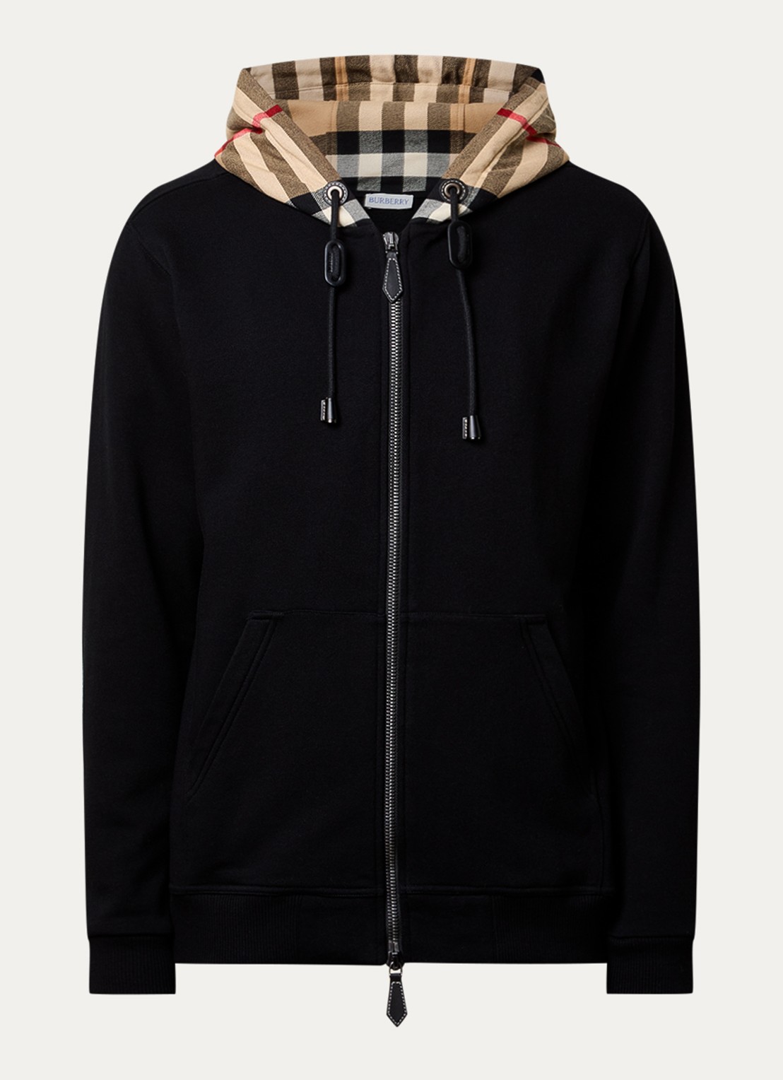 Burberry Samuel sweatvest met capuchon - voorkant zwart