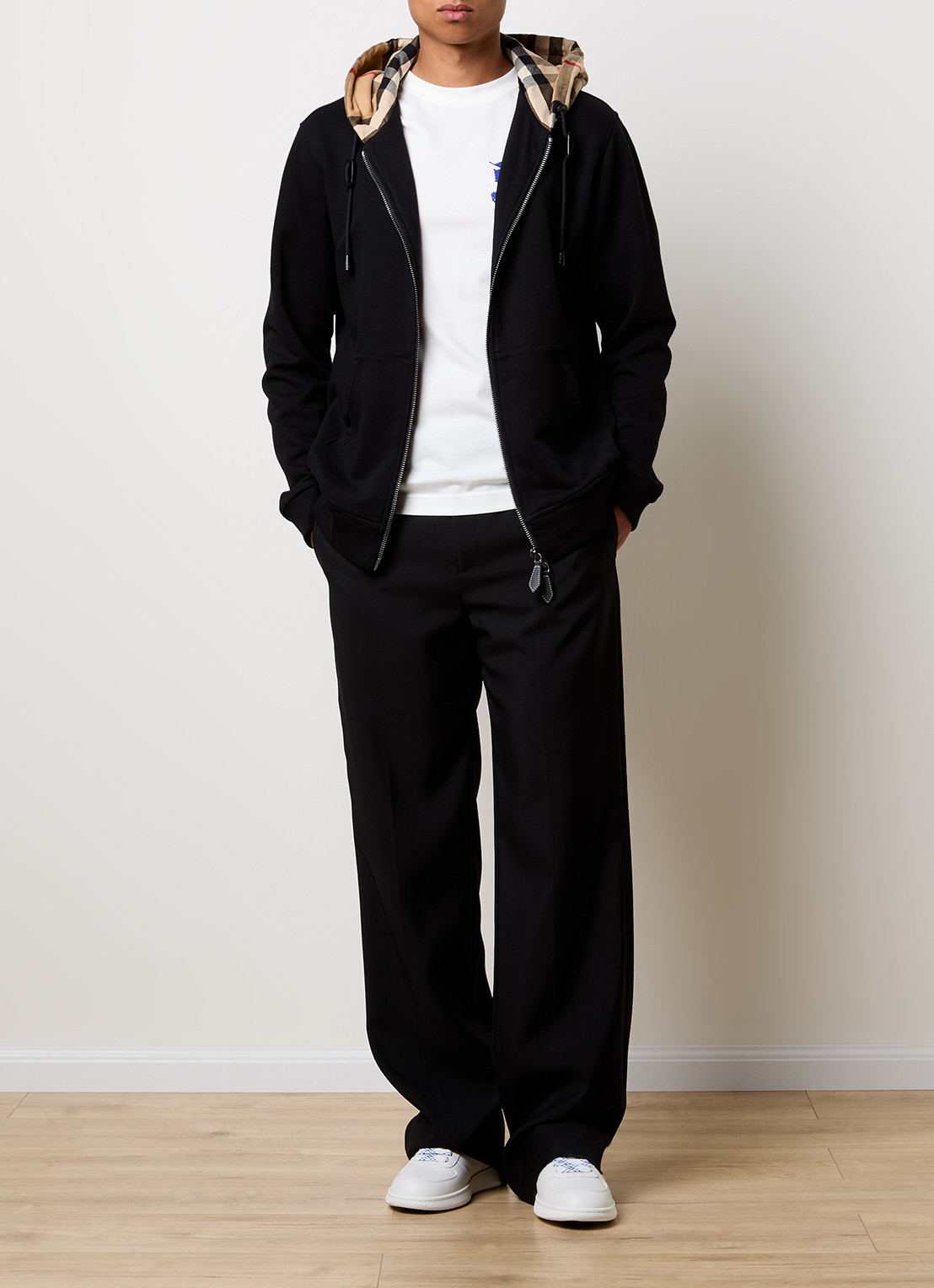 Burberry Samuel sweatvest met capuchon - voorkant 2 zwart