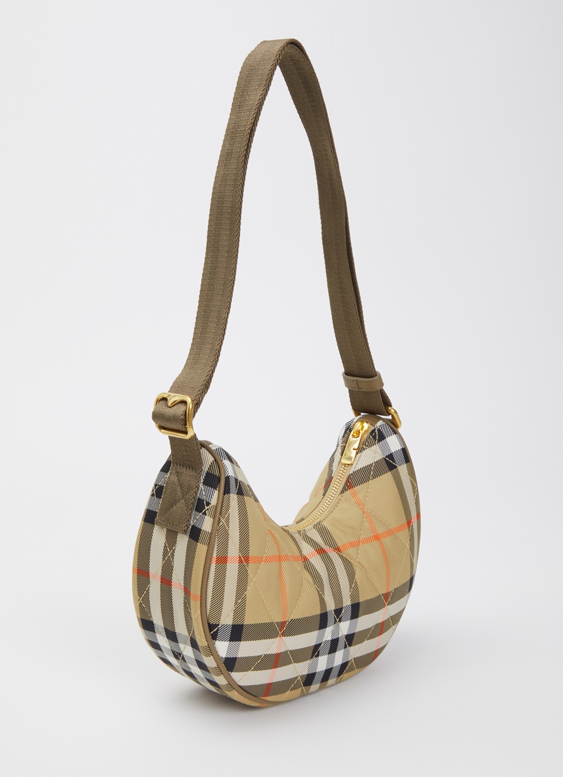 Burberry Schoudertas met logo en quilt patroon  - achterkant 7 zand