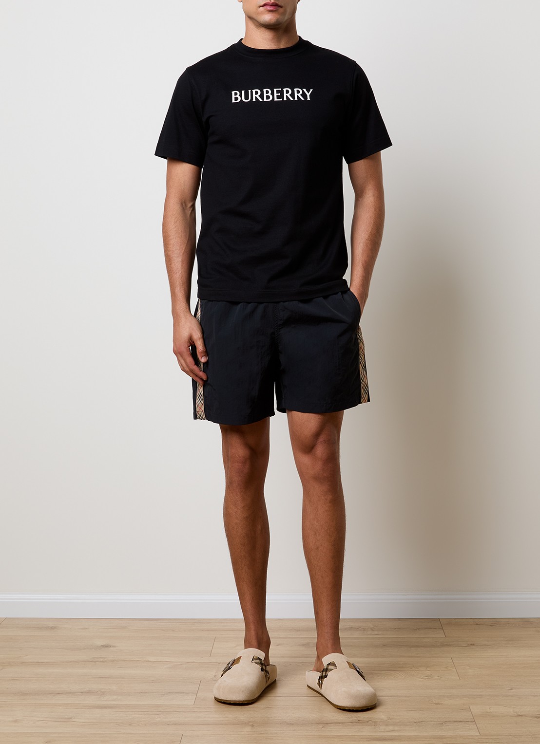 Burberry Seb zwemshorts met steekzakken - voorkant 4 zwart