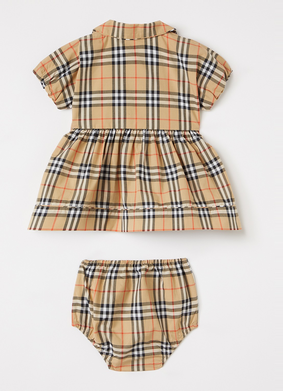 Burberry Set van tuniekjurk met bloomer - voorkant 2 beige