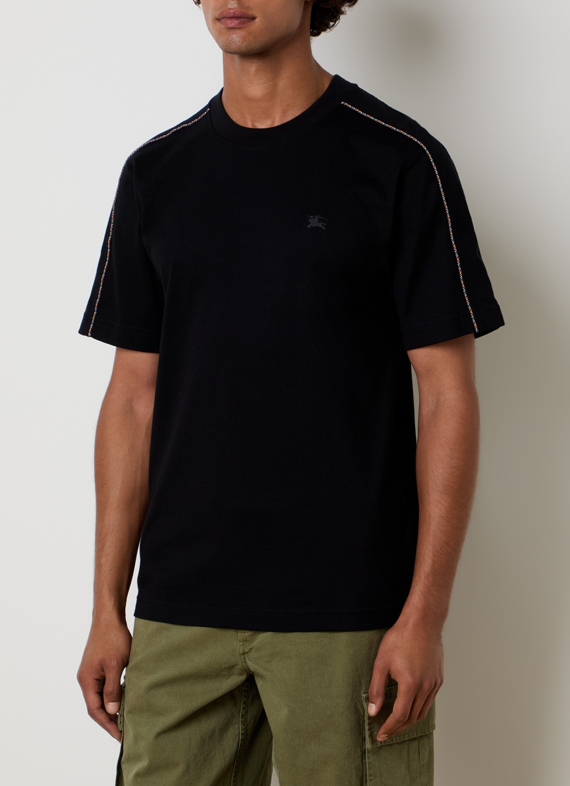 Burberry Seth T-shirt met logo - detail zwart