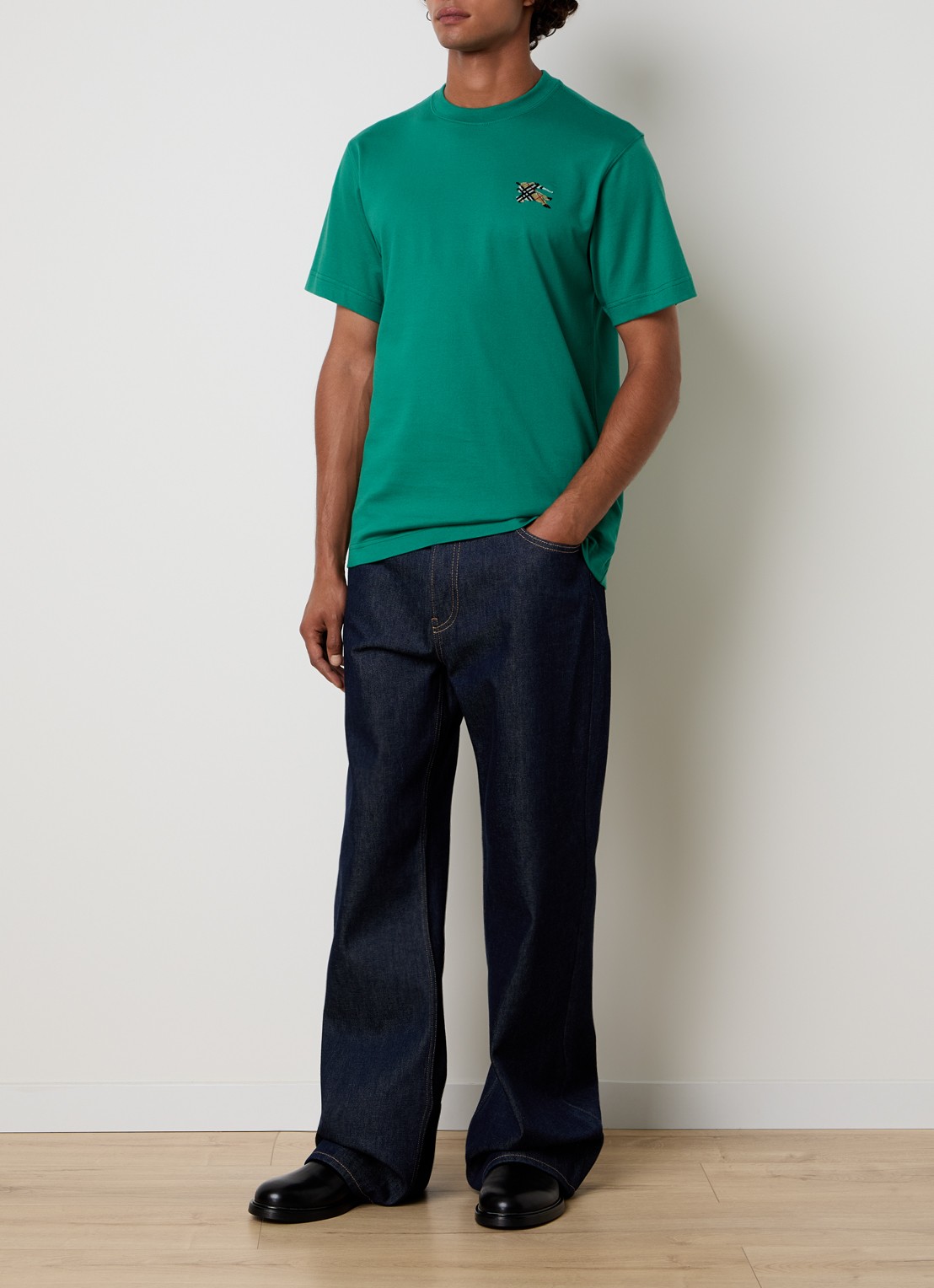 Burberry Seth T-shirt met logo - voorkant 2 groen