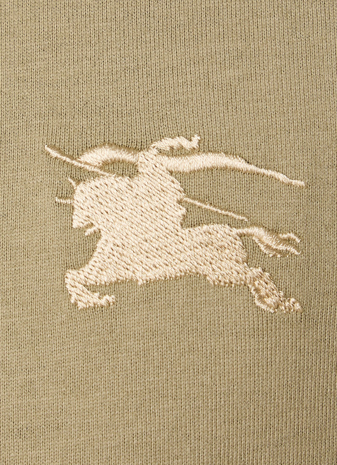 Burberry Seth T-shirt met logoborduring - detail 3 mosgroen
