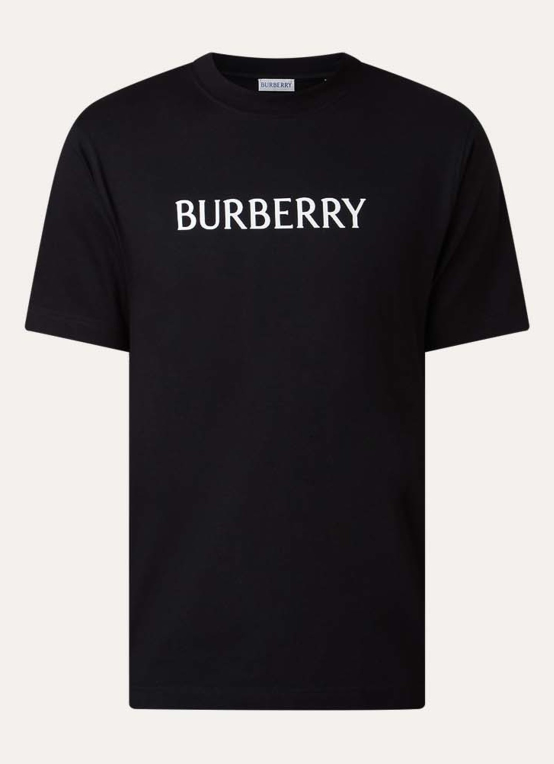 Burberry Seth T-shirt met logoprint - voorkant zwart