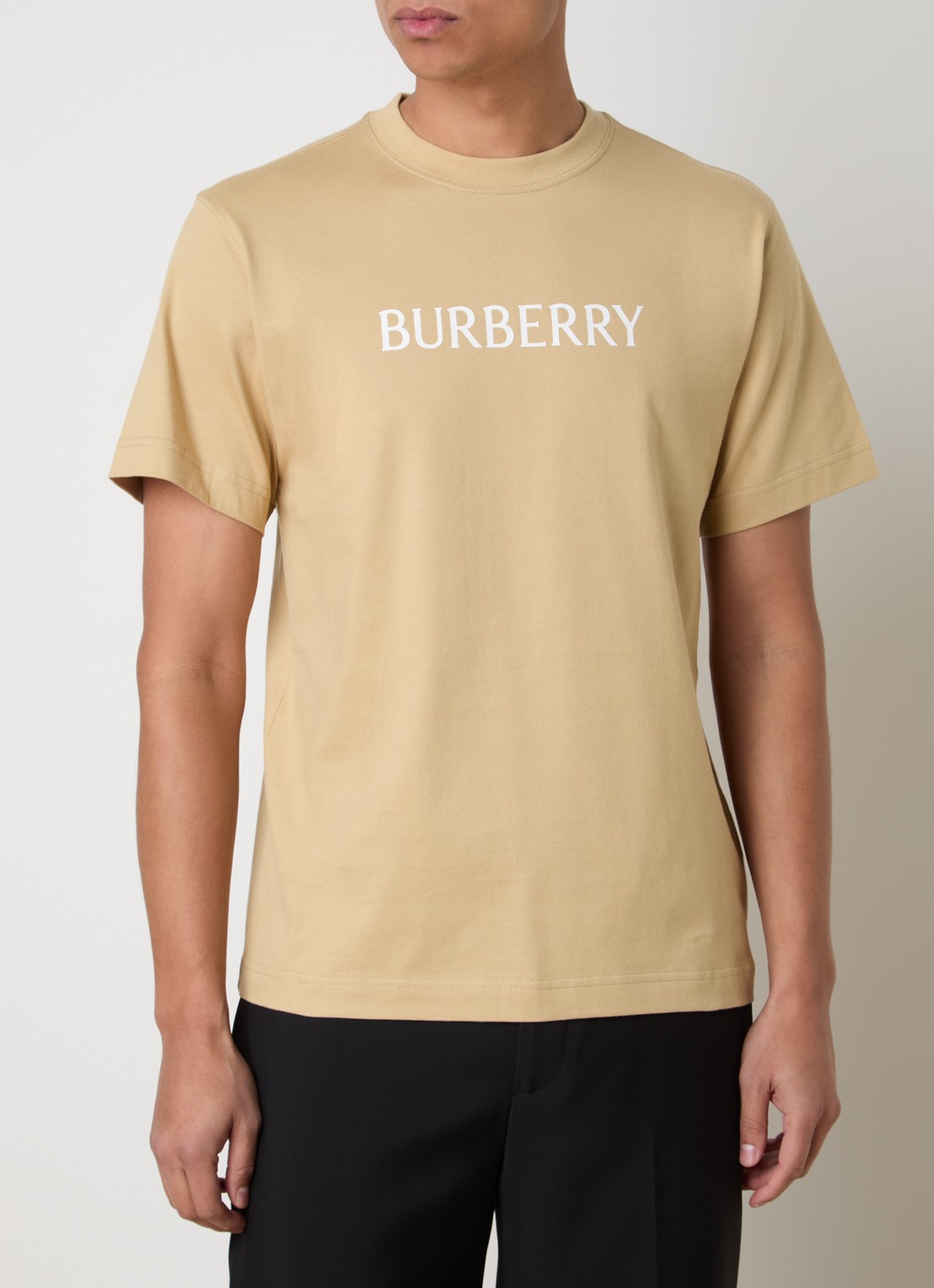Burberry Seth T-shirt met logoprint - detail 4 camel