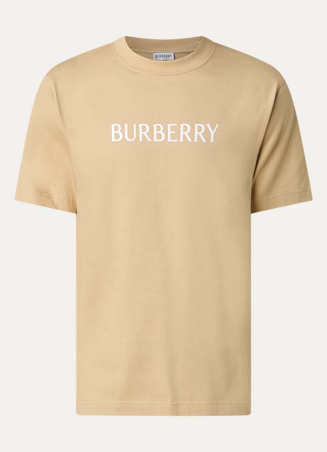 Burberry Seth T-shirt met logoprint - voorkant camel