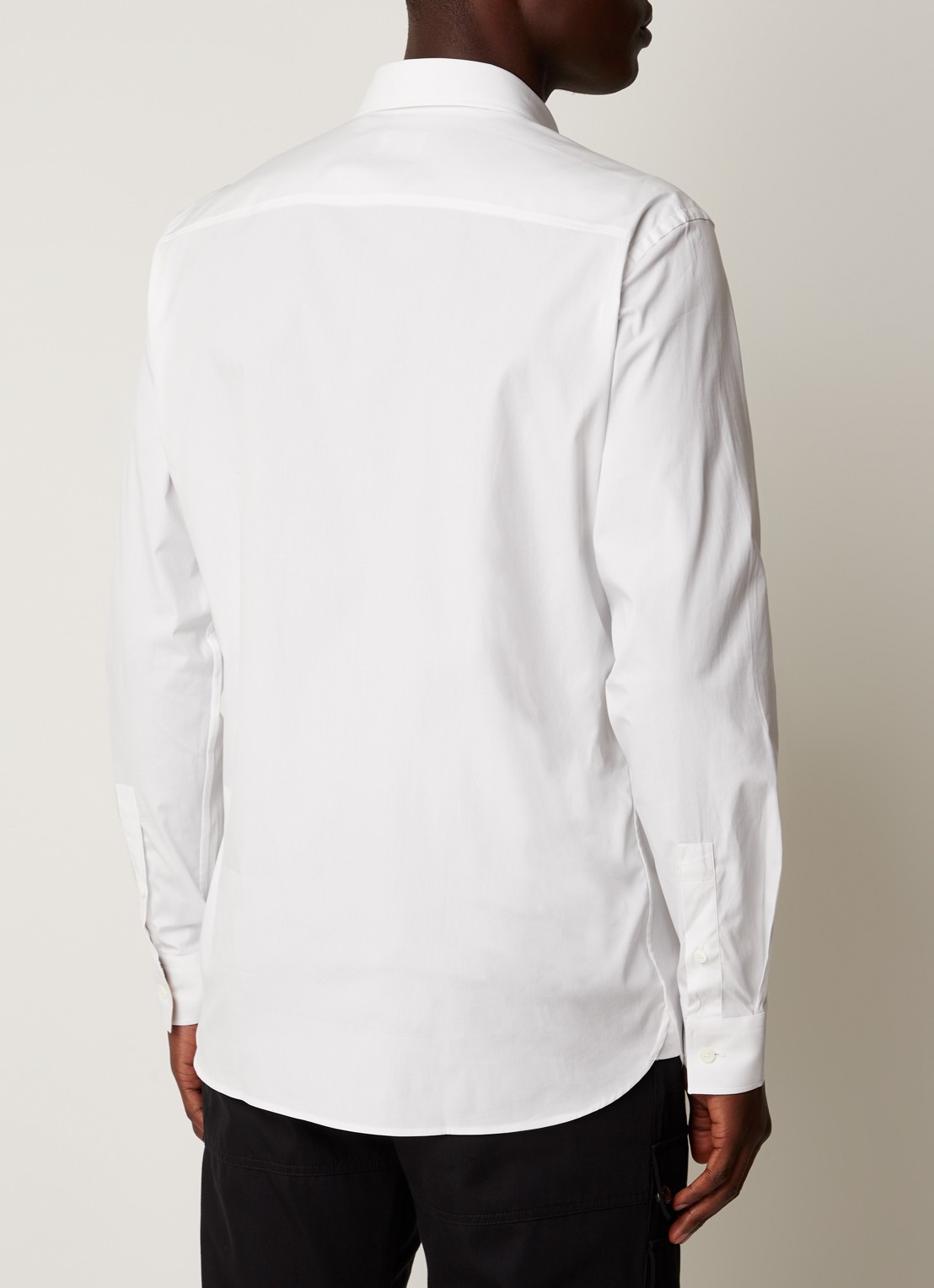 Burberry Sherfield slim fit overhemd met stretch  - achterkant 5 wit