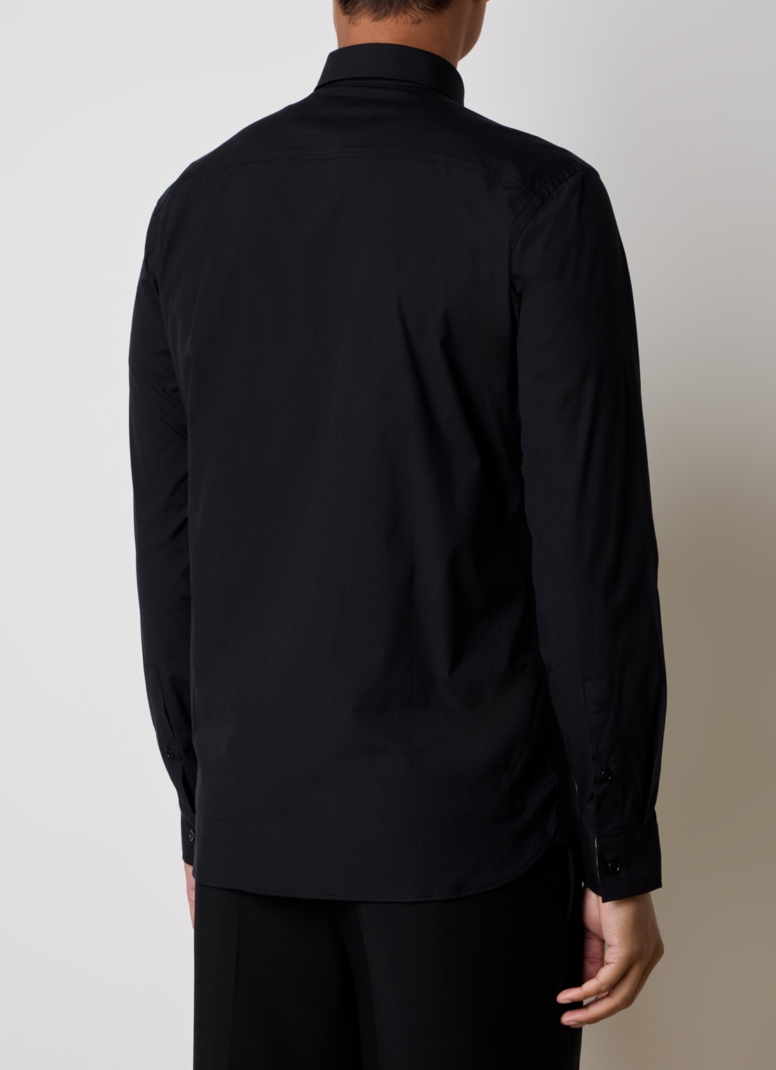 Burberry Sherfield slim fit overhemd met stretch  - achterkant 5 zwart