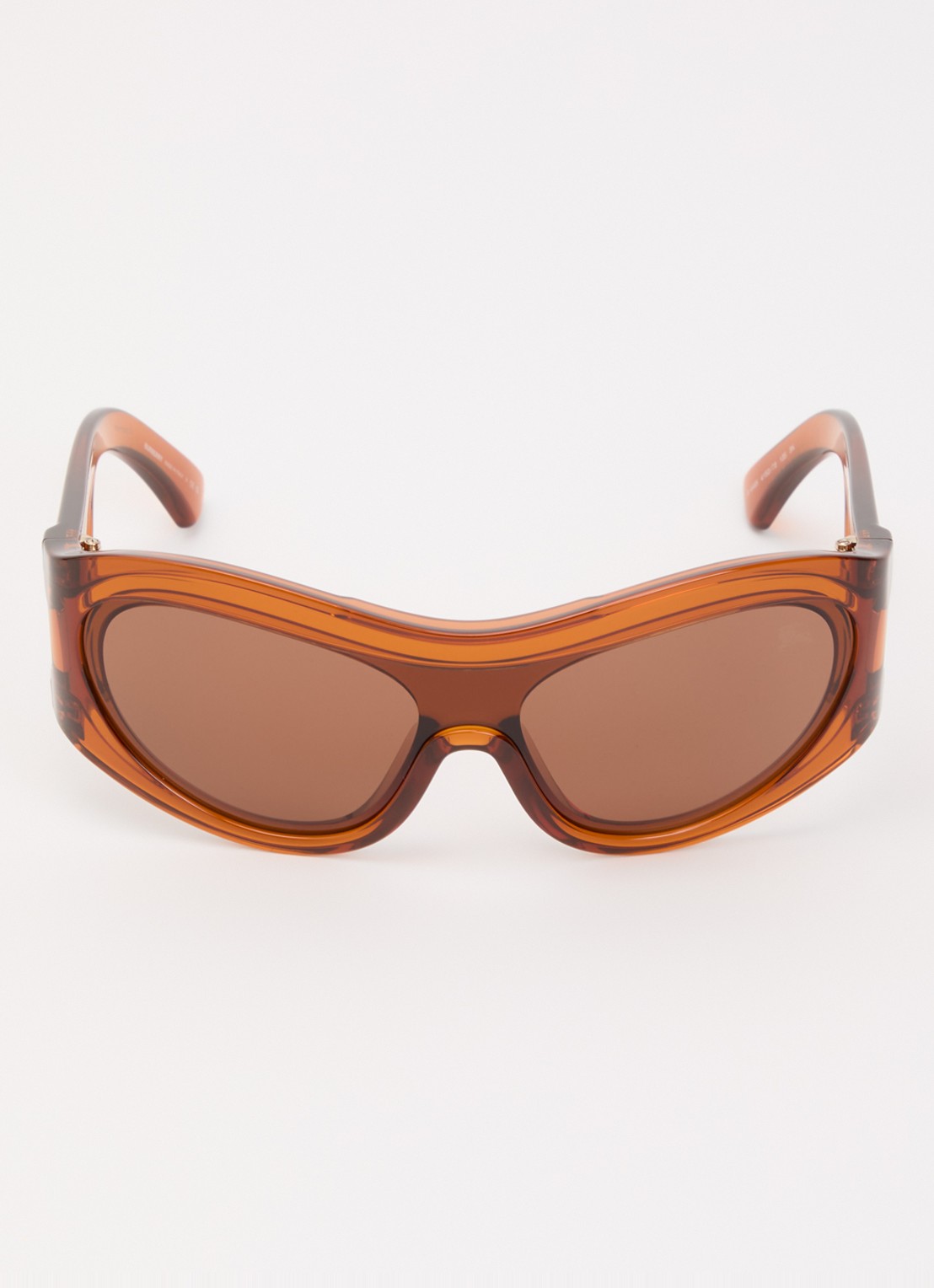 Burberry Shield zonnebril BE4465 - detail roodbruin