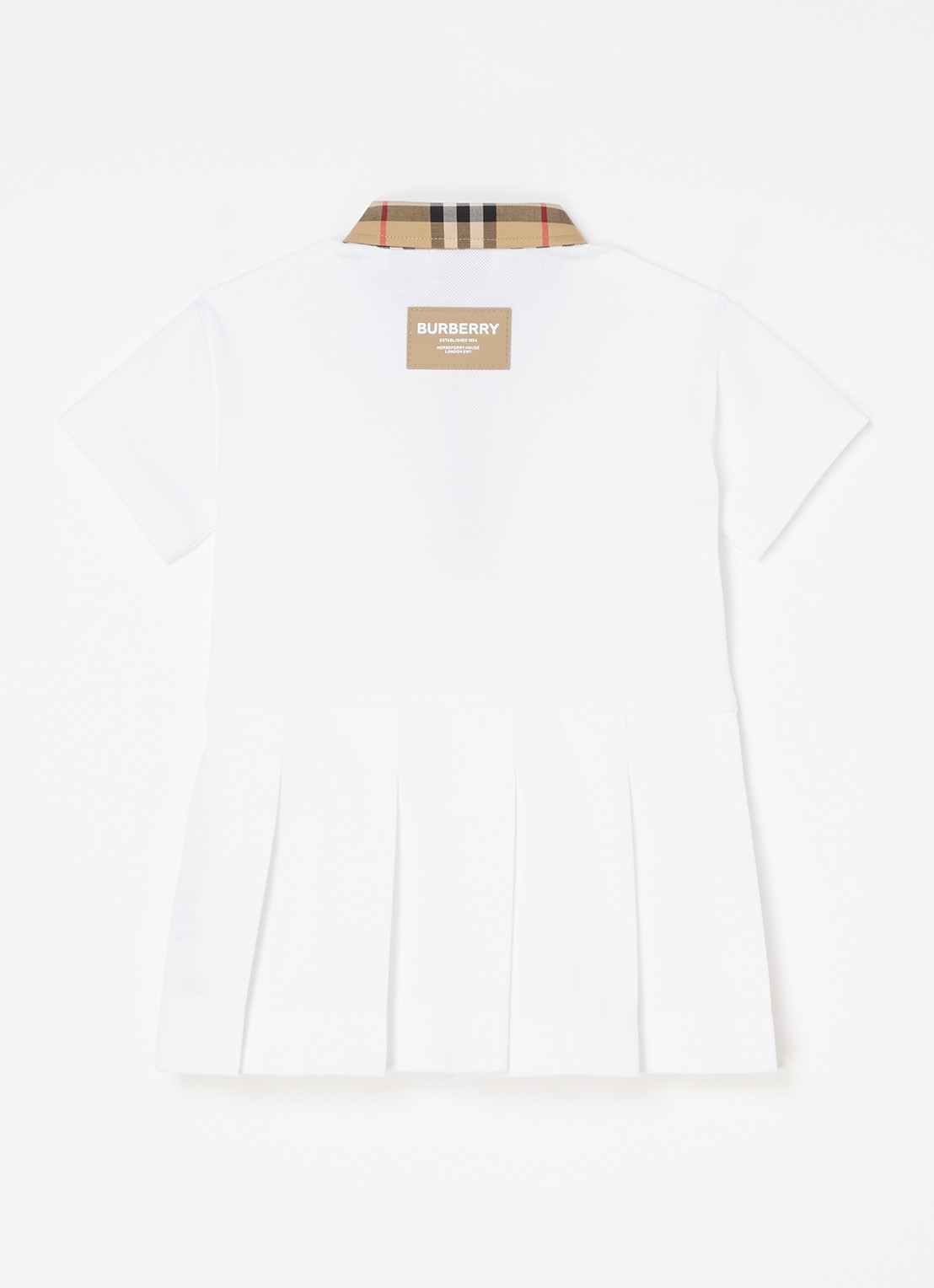 Burberry Sigrid blousejurk met polokraag - achterkant wit