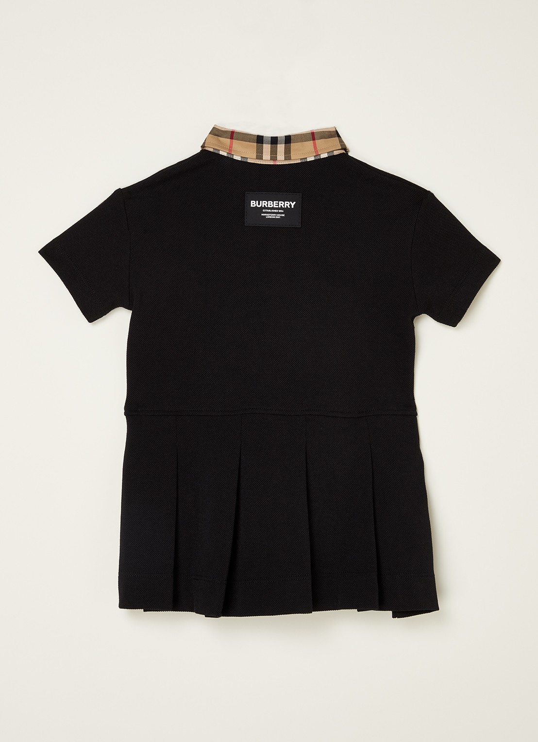 Burberry Sigrid blousejurk met polokraag - achterkant 3 zwart