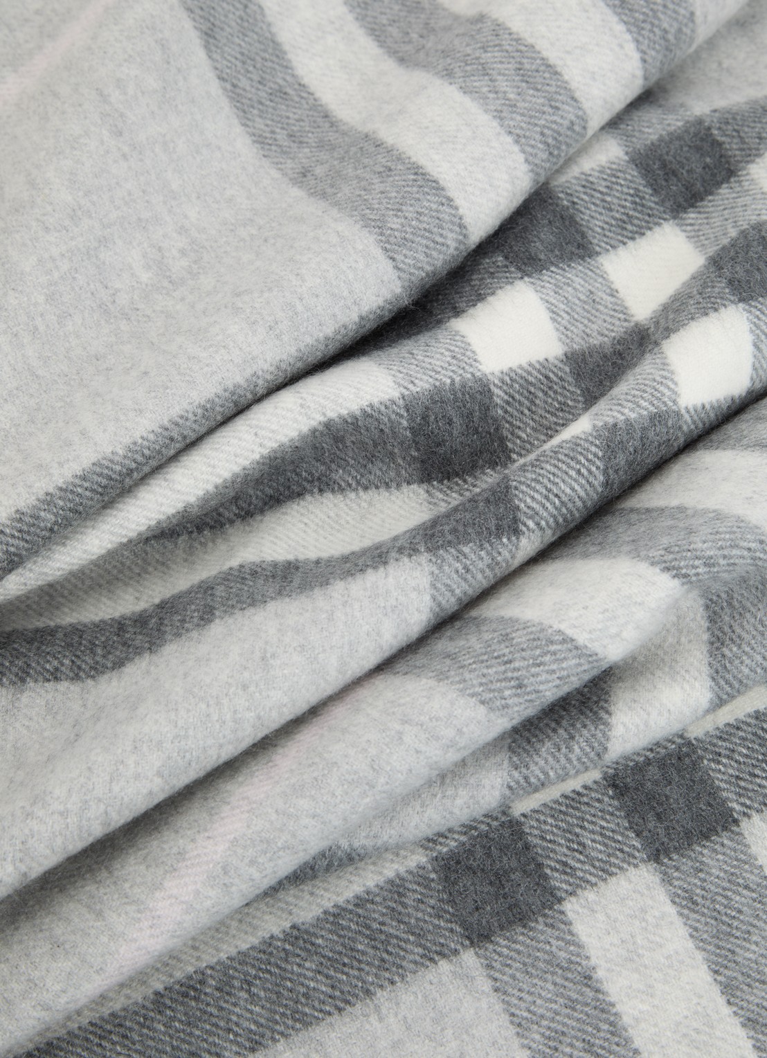 Burberry Sjaal van kasjmier met ruitdessin 170 x 30 cm  - detail 3 grijs