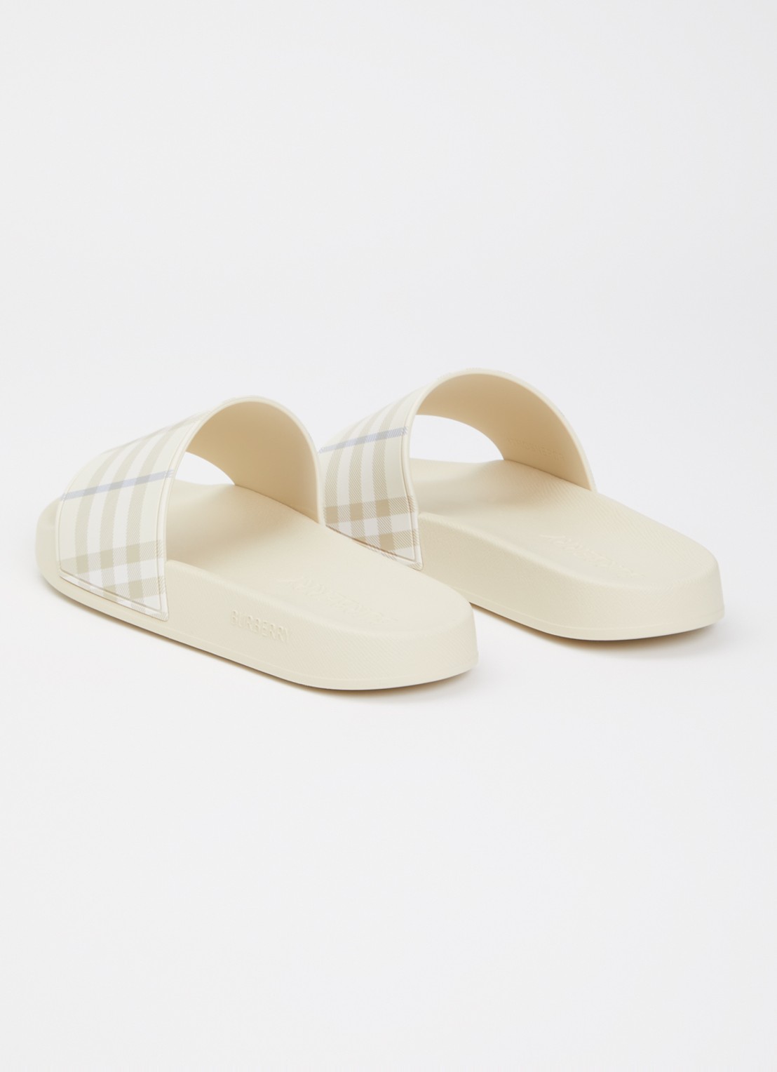 Burberry Slipper met geruit dessin - achterkant 6 beige