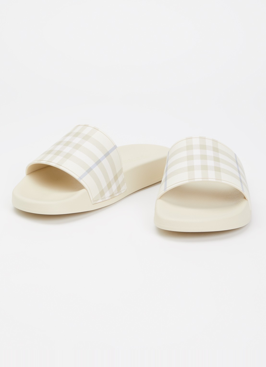 Burberry Slipper met geruit dessin - detail 2 beige