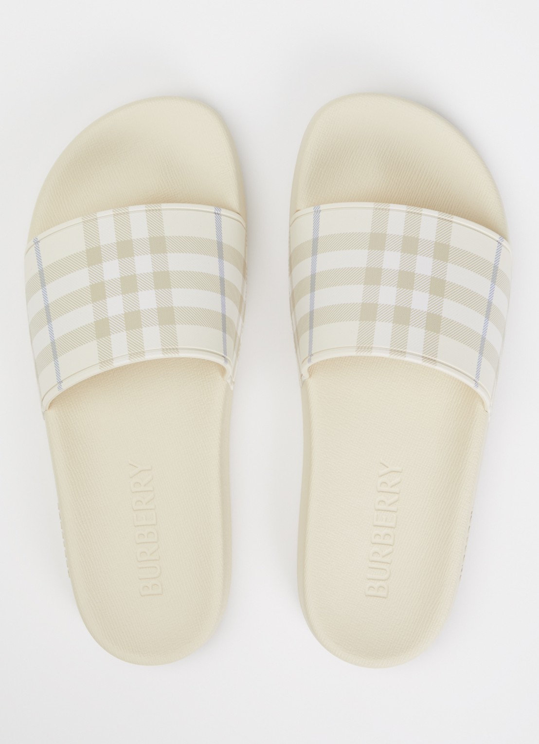 Burberry Slipper met geruit dessin - detail 3 beige
