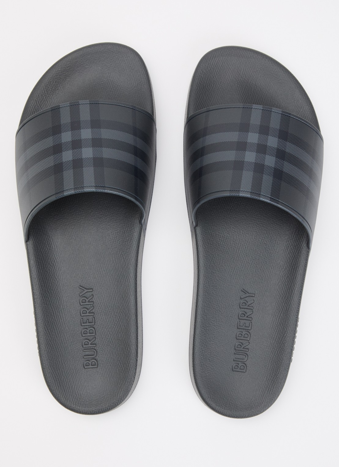 Burberry Slipper met logoprint - detail 4 antraciet