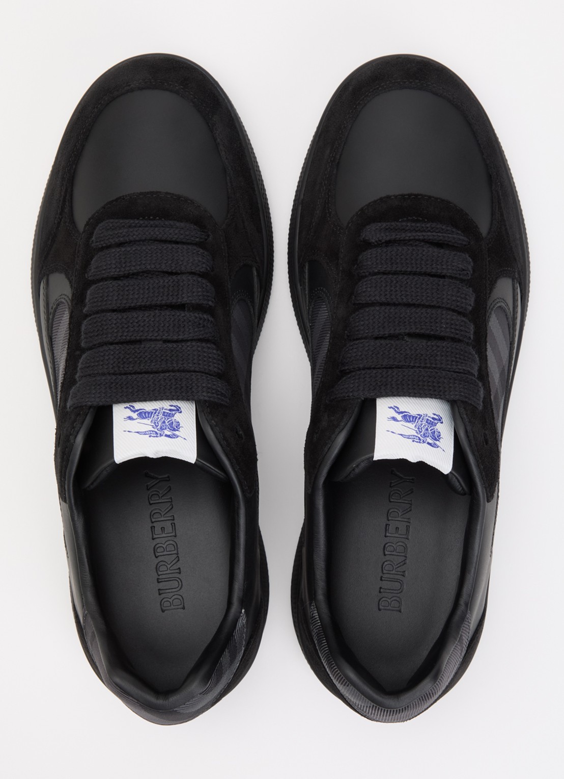 Burberry Sneaker met ruitdessin - detail 4 zwart