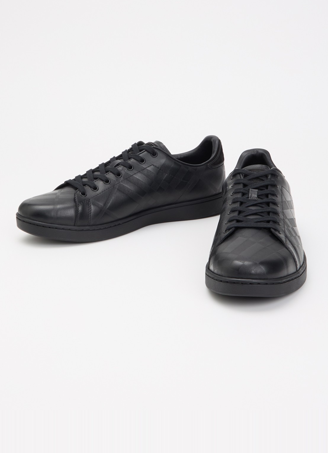 Burberry Sneaker van leer met details van suède - detail zwart