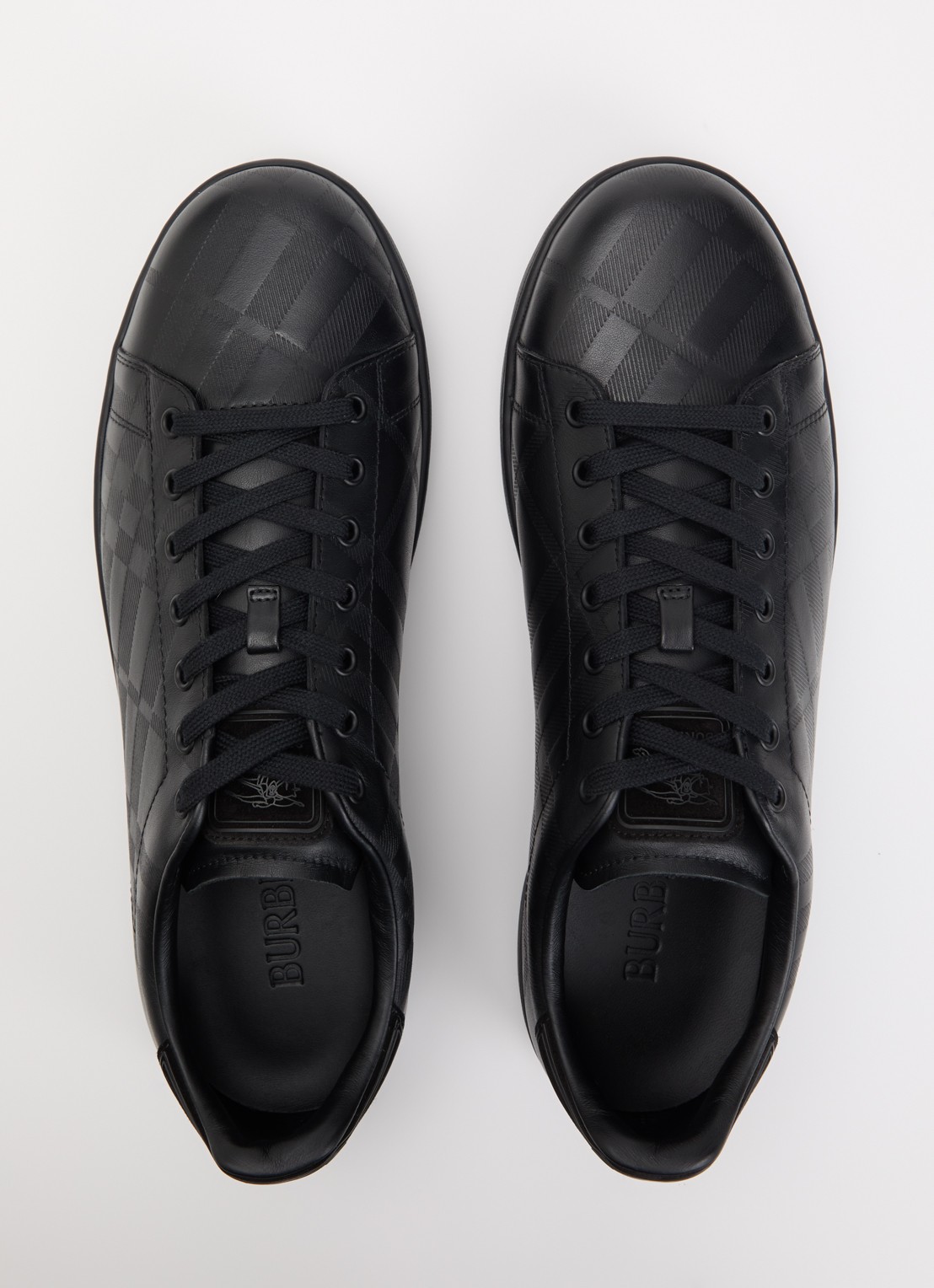Burberry Sneaker van leer met details van suède - detail 2 zwart