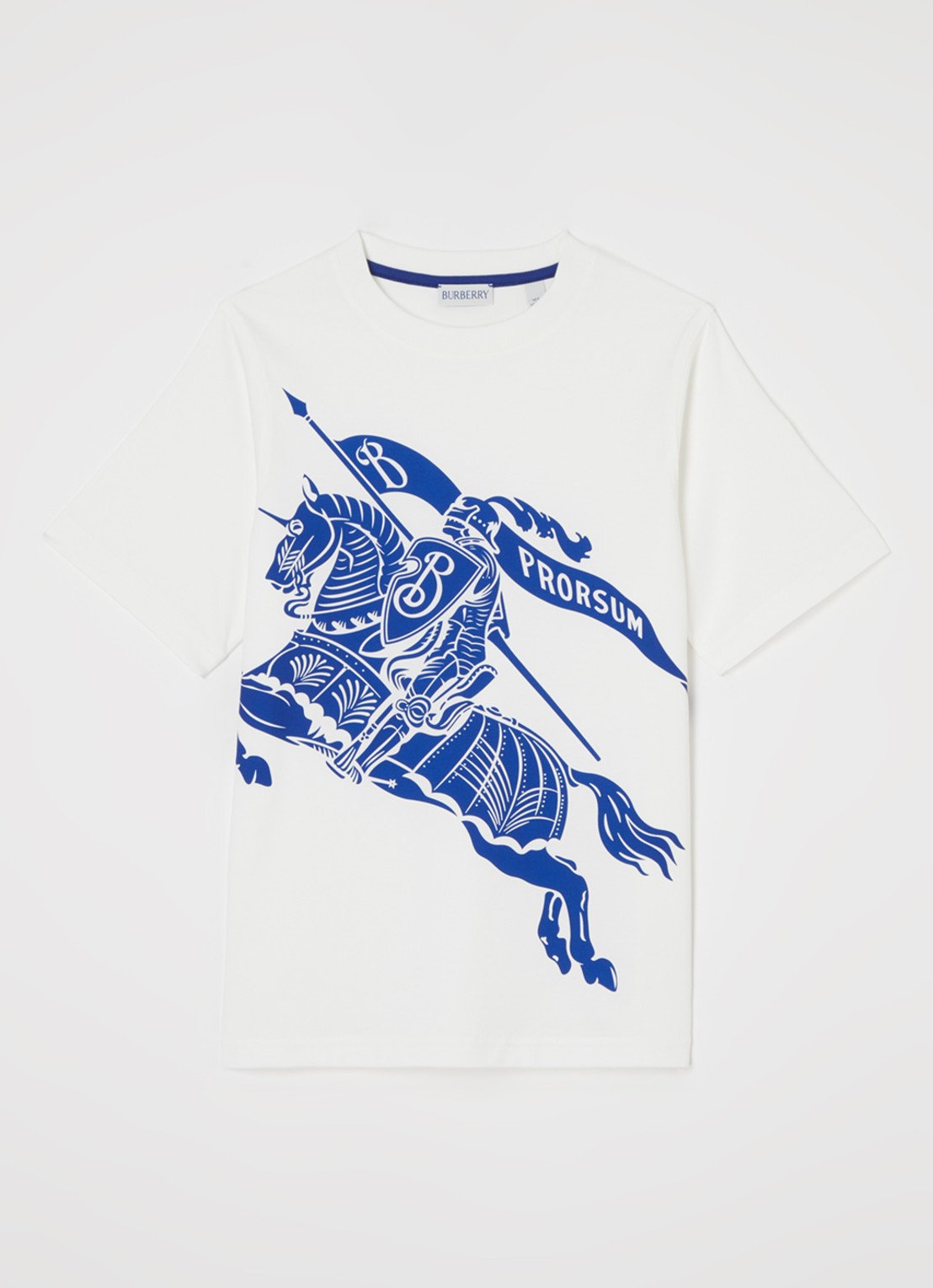 Burberry T-shirt met frontprint - voorkant wit