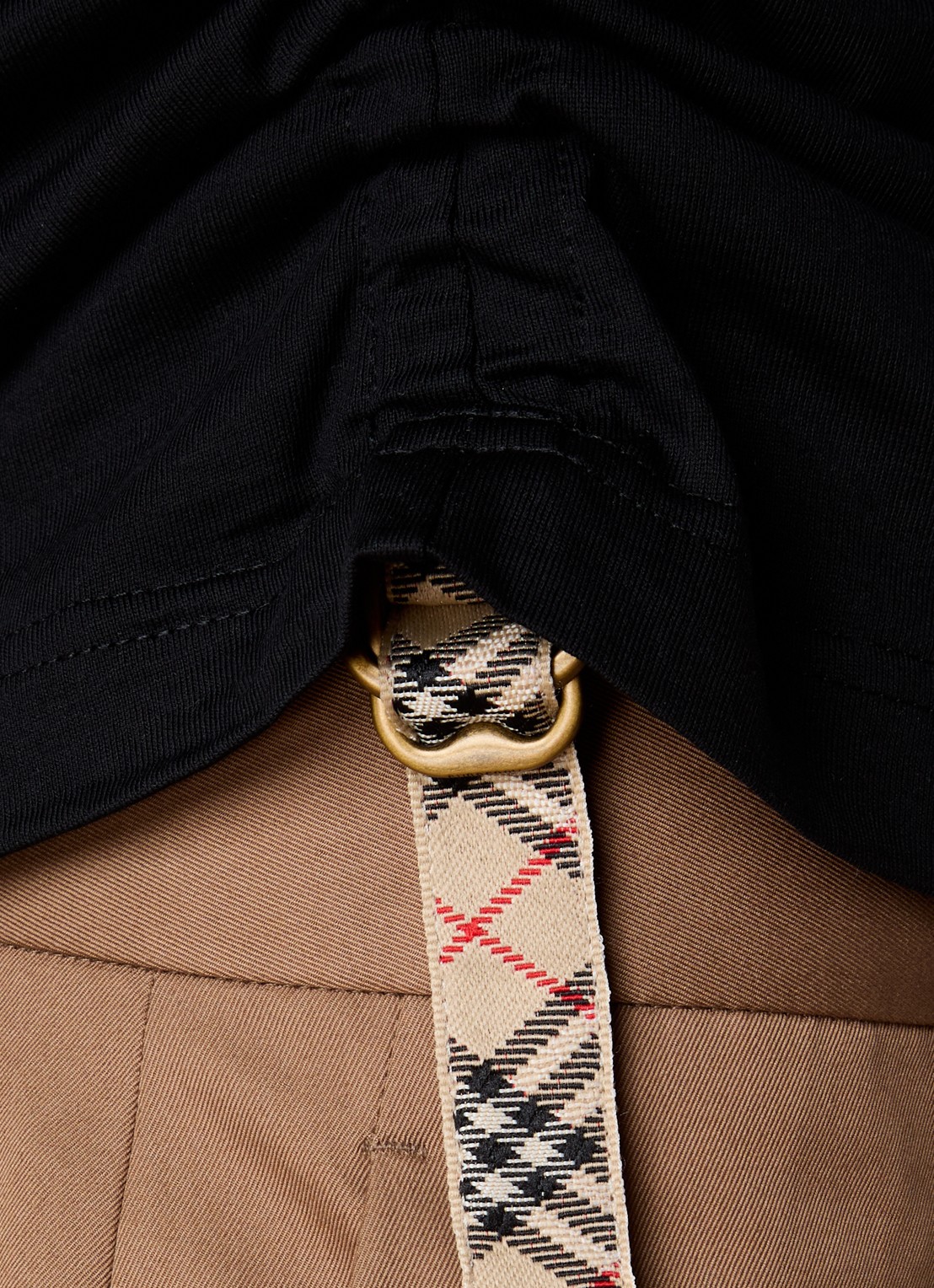 Burberry T-shirt met logoborduring - detail 5 zwart
