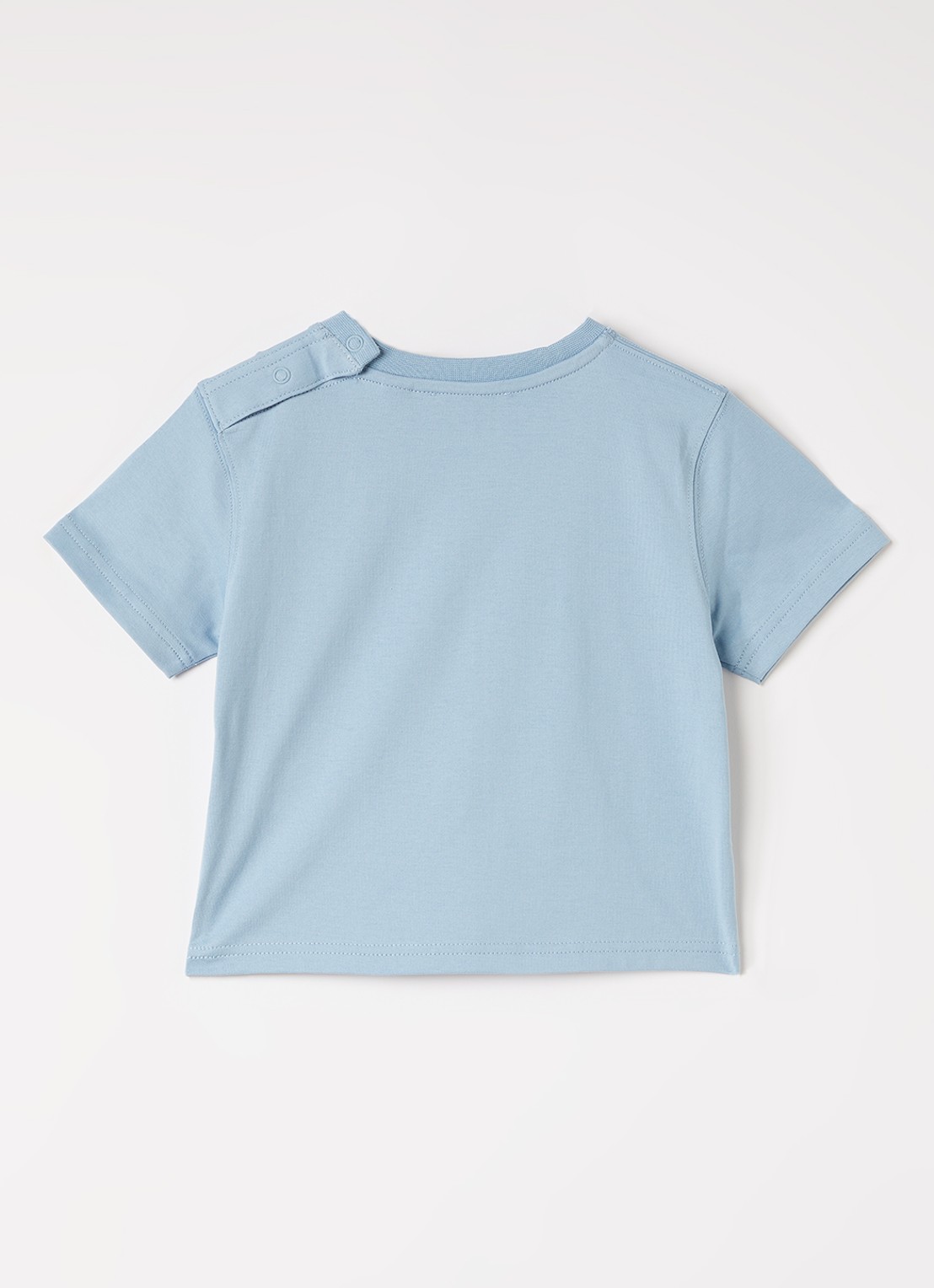 Burberry T-shirt met logoprint  - voorkant 2 blauwgrijs